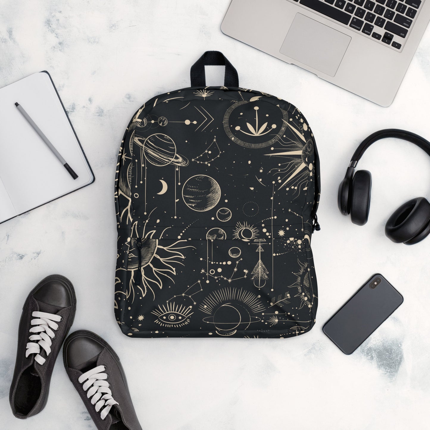 Constellation, Sun Moon Planets Outer Space Backpack